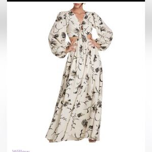 Willow Rosa Floral cutout maxi dress NEW‎